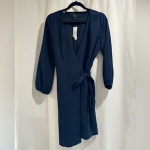 JCrew Navy wrap dress
